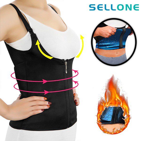Colete sauna com fecho Sweat Shaper