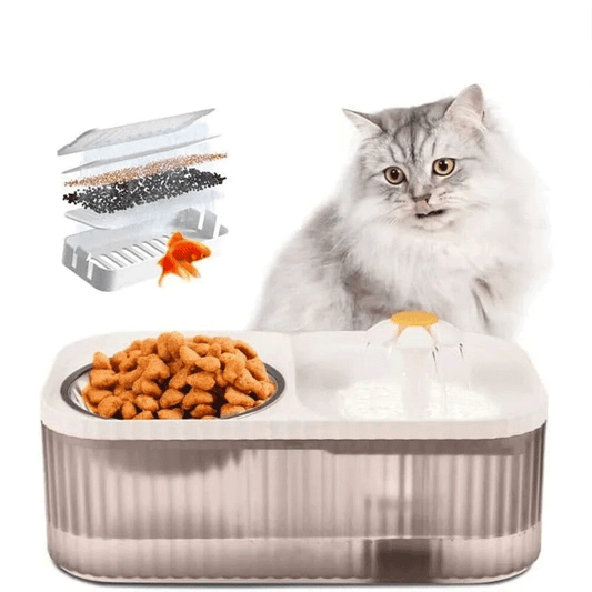 Comedouro e Bebedouro para Animais com Fonte