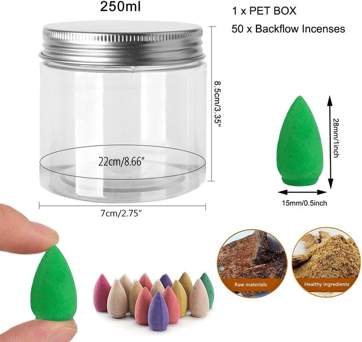 Cones de Incenso de Refluxo -  50 Unidades