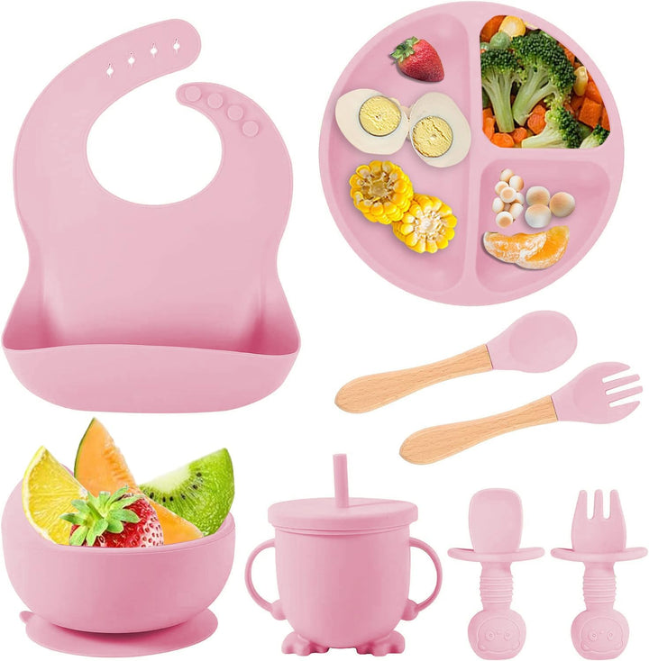 Conjunto de Talheres de Silicone para Bebês, Crianças