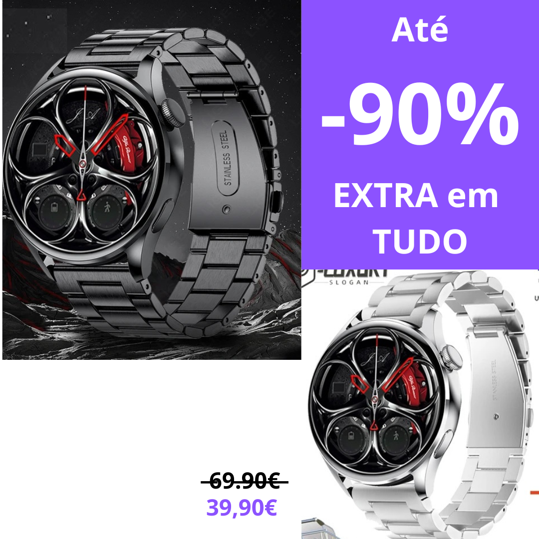 Smartwatch Desportivo GT5 Correia Metálica