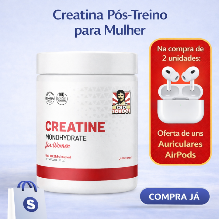 Creatina para Mulher Pós-Treino – 5000mg Creatina + Colagénio Hidrolisado + Recuperação e Tonificação Muscular