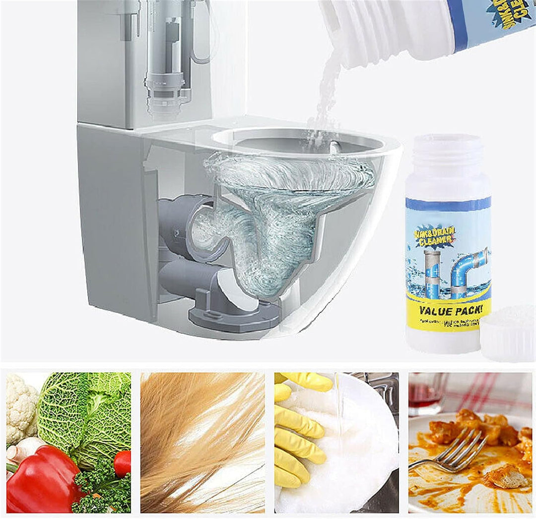 Desentupidor de Esgotos Potente 110g – Remove Entupimentos em Minutos