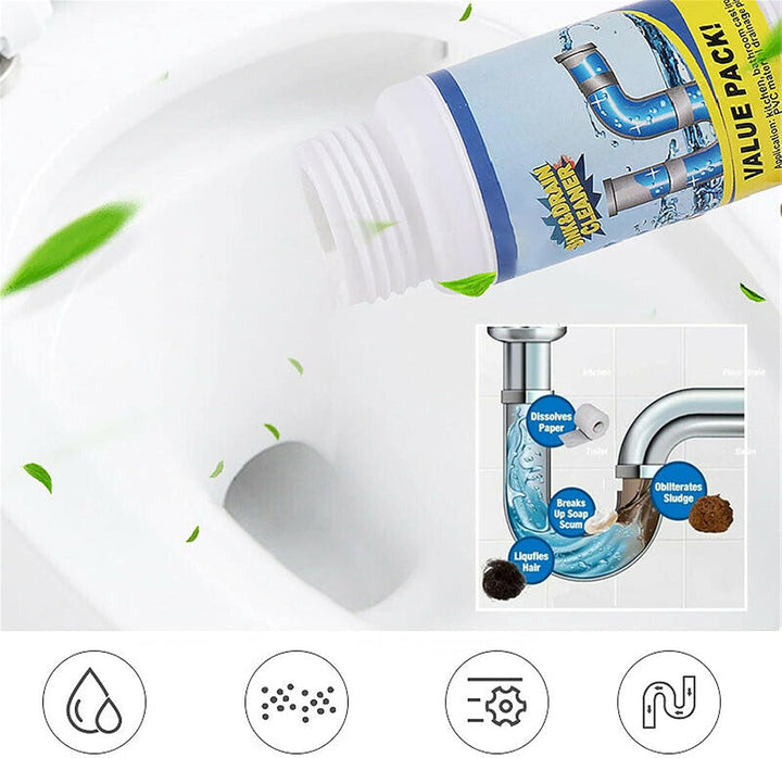 Desentupidor de Esgotos Potente 110g – Remove Entupimentos em Minutos