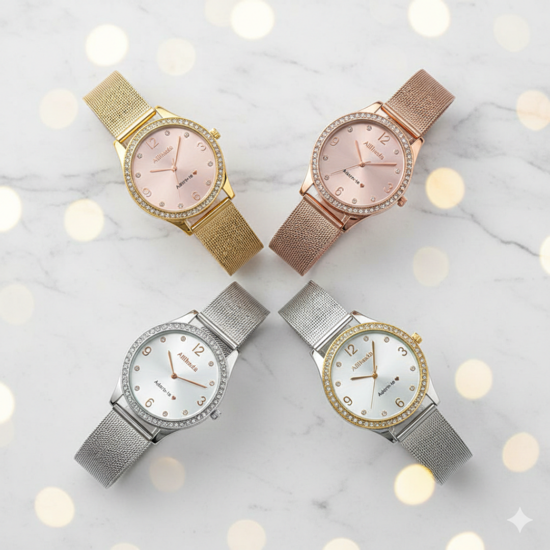 Relógio Adoro-te Afilhada em Aço