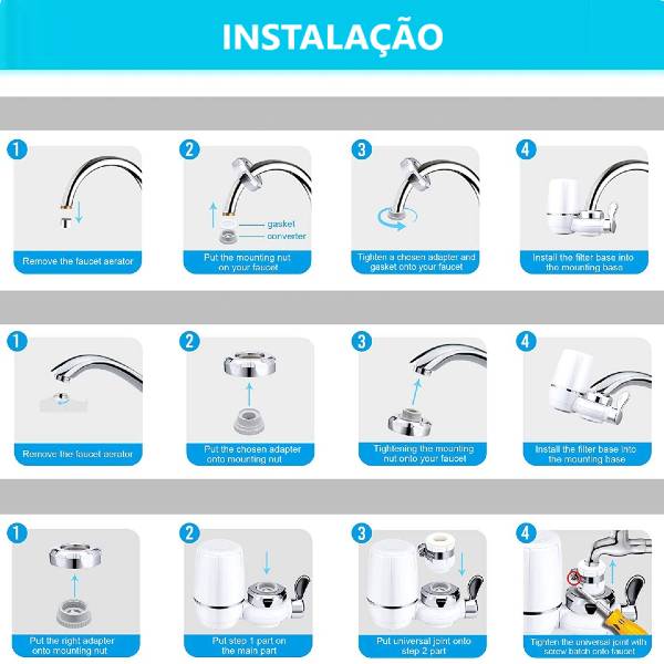Filtro Purificador de Água para Torneira