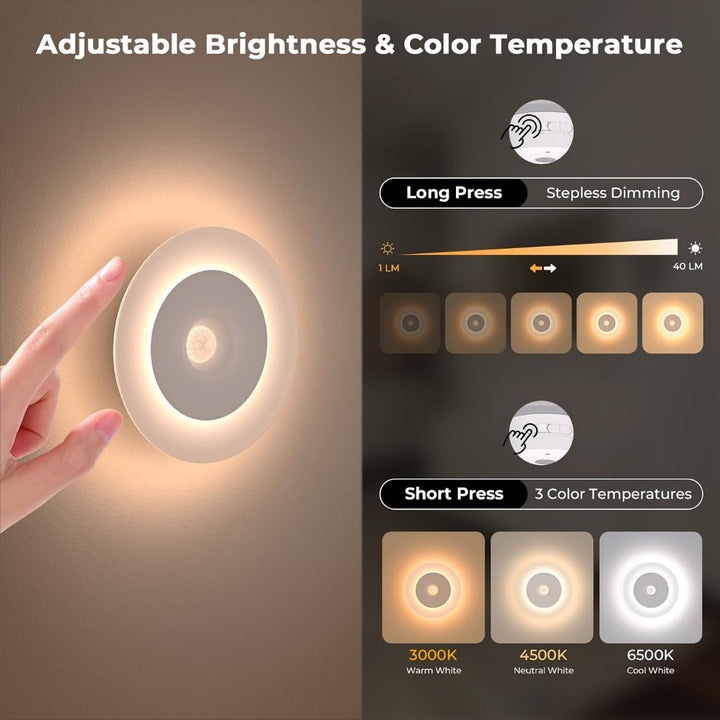 Luz nocturna LED con detector de movimiento
