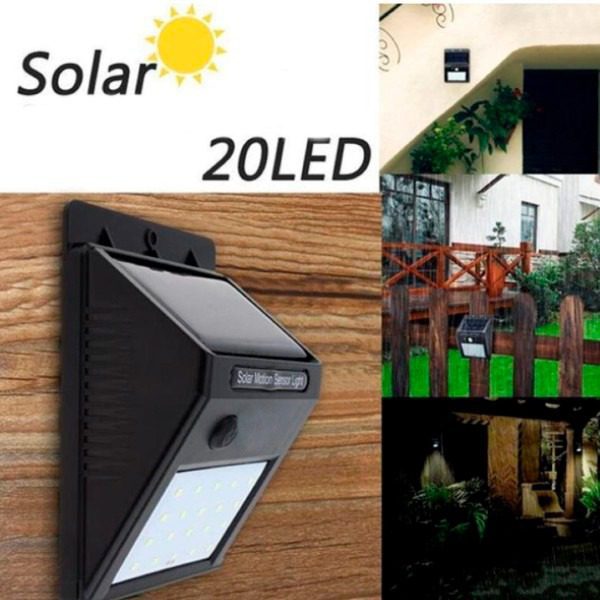 Lâmpada Solar Jardim 20Leds