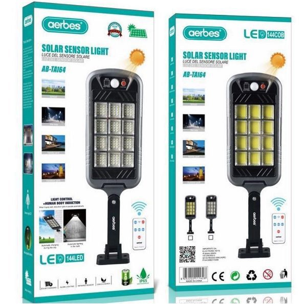 Lâmpada Solar com Comando AB-TA164 144LED