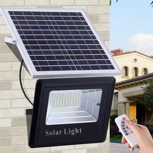 Luz Solar 100W com Painel Solar e Comando