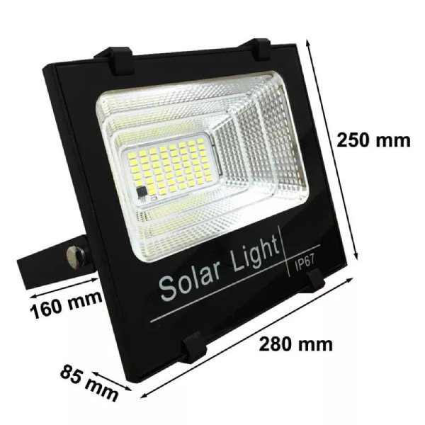 Luz Solar 100W com Painel Solar e Comando