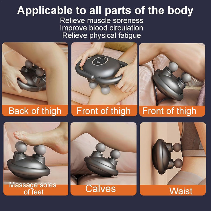 Massajador Muscular Portátil de 4 Cabeças