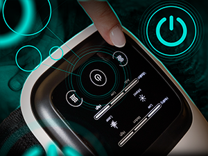 Massajador de Joelho - Massagem inteligente de vibração e termoterapia com infravermelho, design ergonómico, sem fios, painel de controlo com ecrã táctil LED