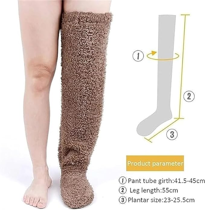 Meias de Peluche até aos Joelhos para Mulher