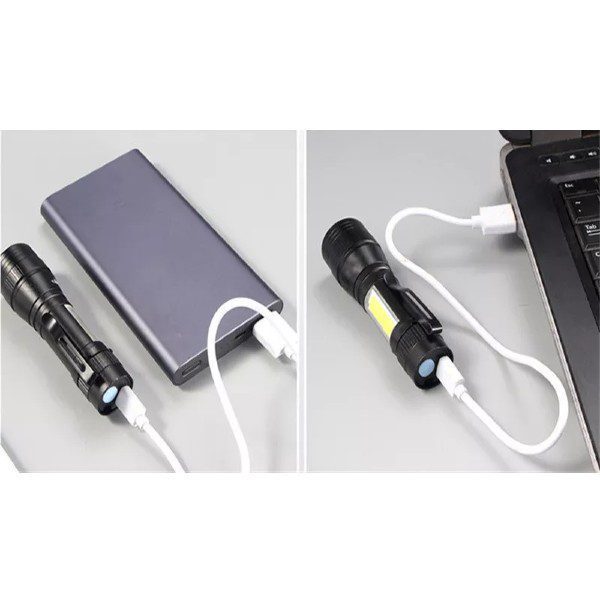 Mini lanterna recarregável USB
