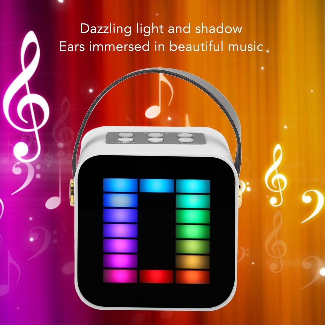 Mini Microfone com Altifalante Bluetooth e Luz RGB