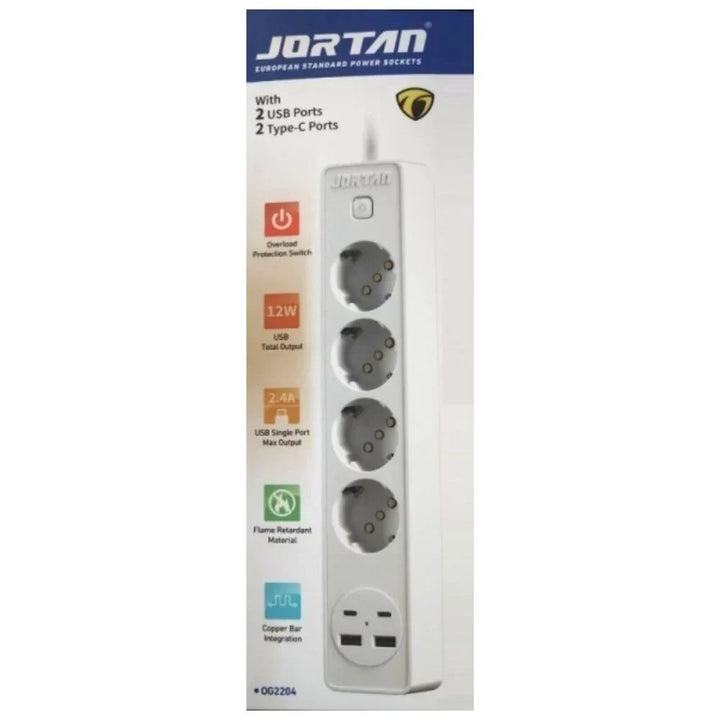 Multitomada e Carregador Jortan OG2204
