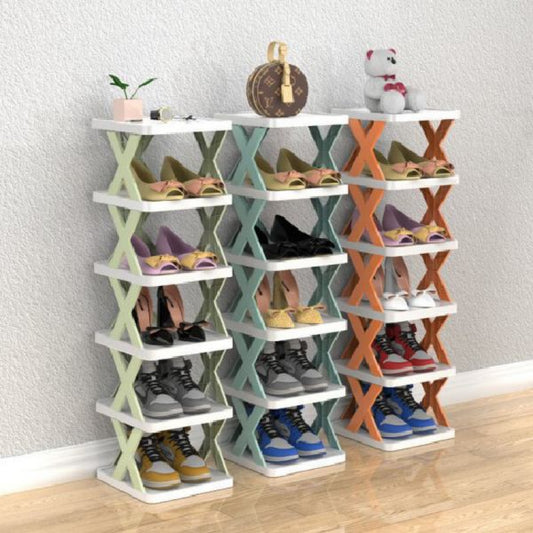 Sapateira Vertical Dobrável 6 Camadas – Modular, Empilhável e Estável