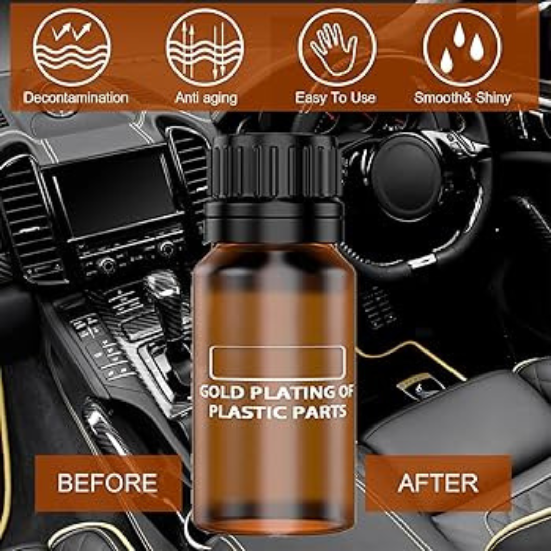 5 x Kit Renovador de Plástico 20ML + Esponja – Restaurador de Painéis e Interiores de Carro