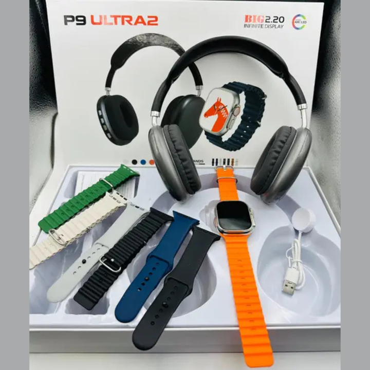 Pack Smartwatch P9 Ultra 2 com Auscultador P9