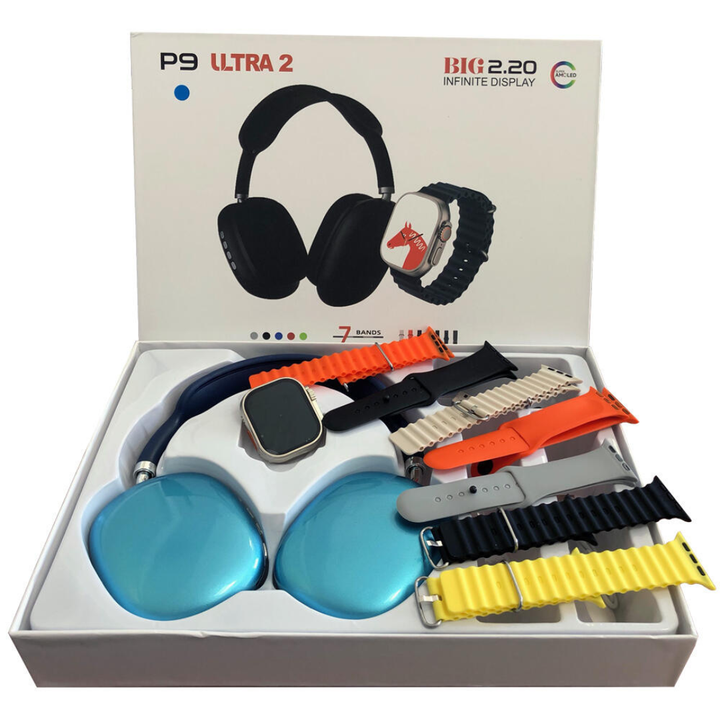 Pack Smartwatch P9 Ultra 2 com Auscultador P9