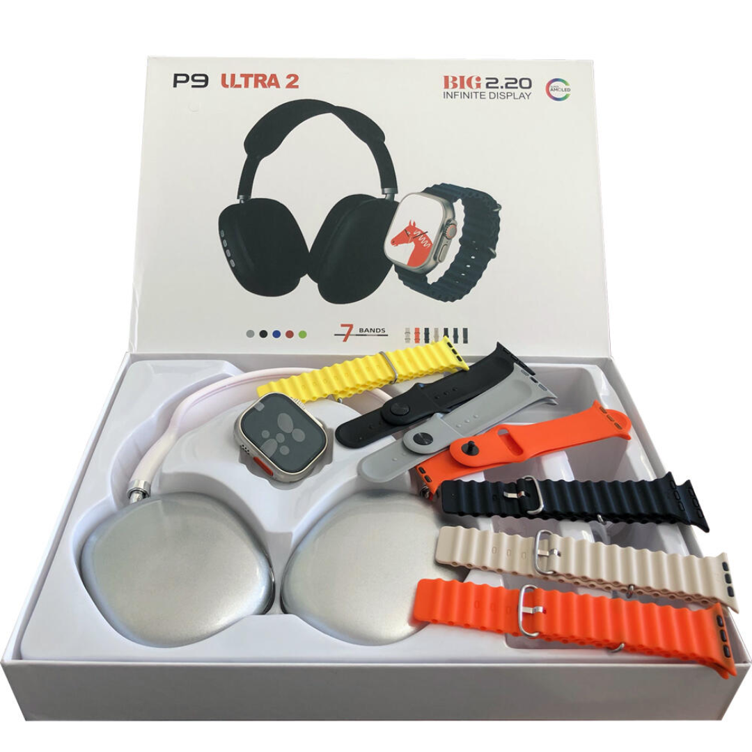 Pack Smartwatch P9 Ultra 2 com Auscultador P9