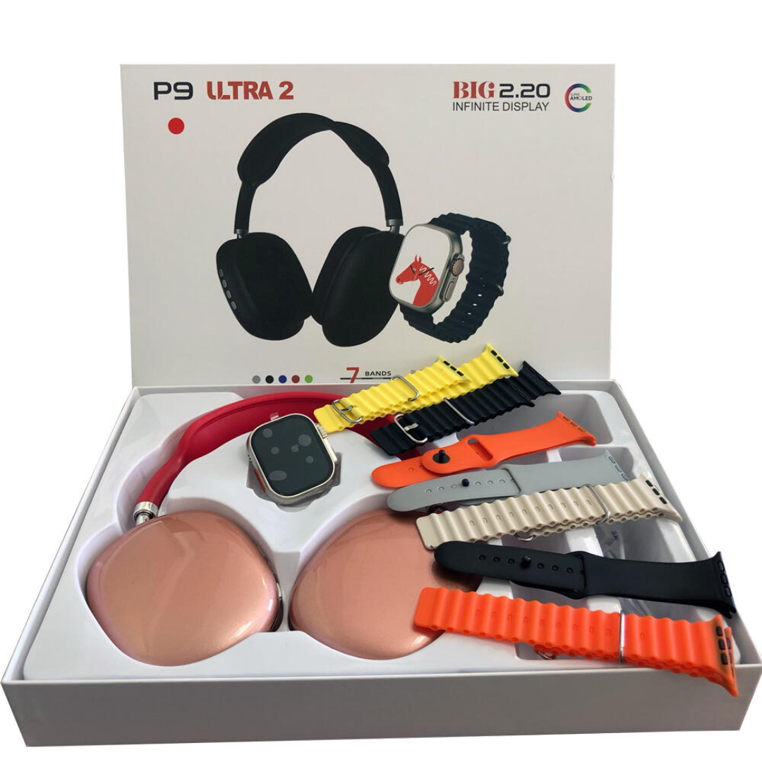 Pack Smartwatch P9 Ultra 2 com Auscultador P9