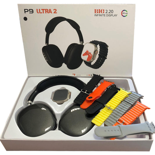 Pack Smartwatch P9 Ultra 2 com Auscultador P9
