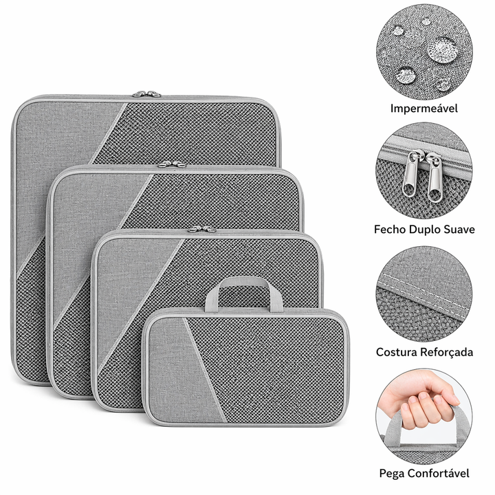 Pack de 5 Bolsas Organizadoras de Compressão para Mala