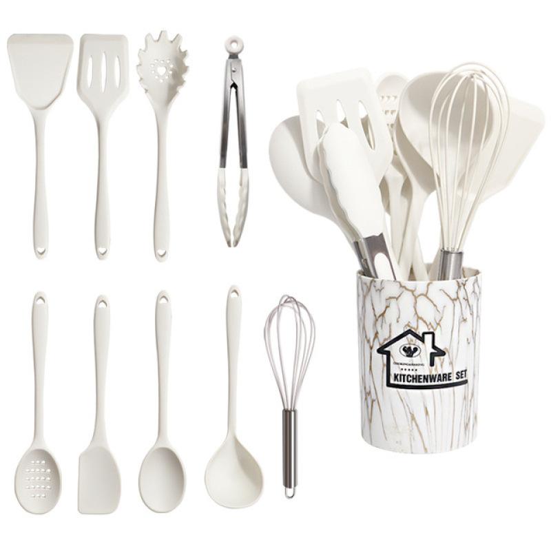 Pack de 18 Peças em Silicone de Utensílios de Cozinha