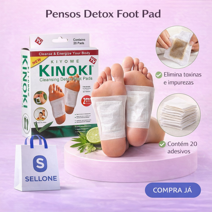 Pensos Detox Foot Pad Adesivos Detox 20 Unidades
