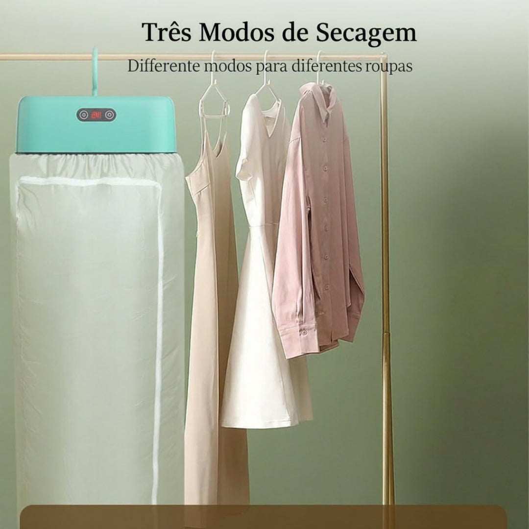 Secador de Roupa Portátil 600W com Temporizador – Compacto, Rápido e Eficiente