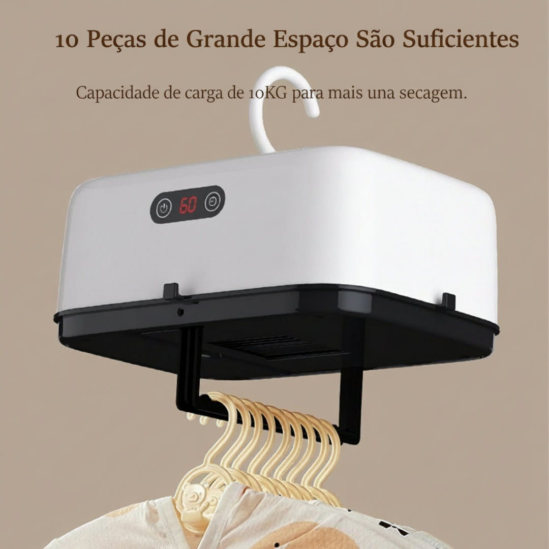 Secador de Roupa Portátil 600W com Temporizador – Compacto, Rápido e Eficiente