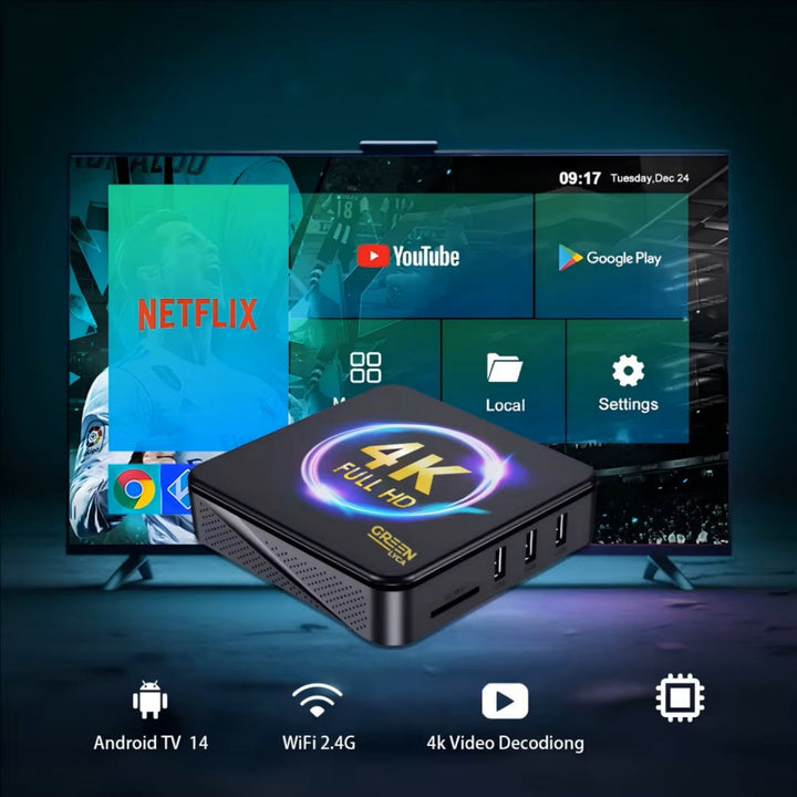 TV Box Android 4K Ultra HD (2GB RAM + 16GB)