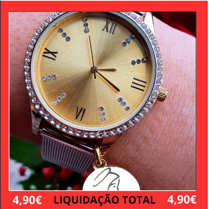 Relógio Fé + Oferta da medalhinha Nossa Senhora de Fátima