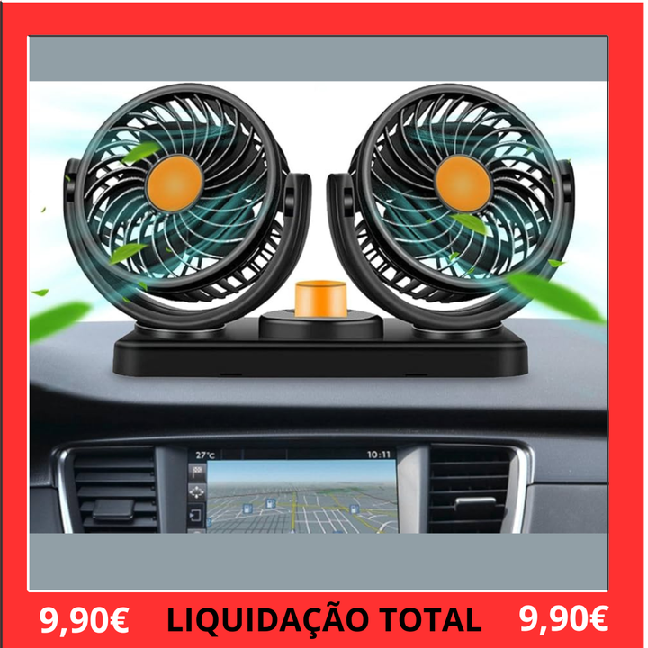 Ventoinha Dupla de Carro USB