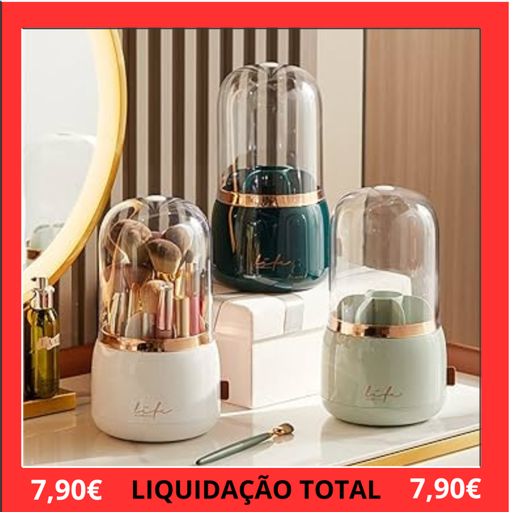 Organizador de Maquilhagem Giratório  Verde