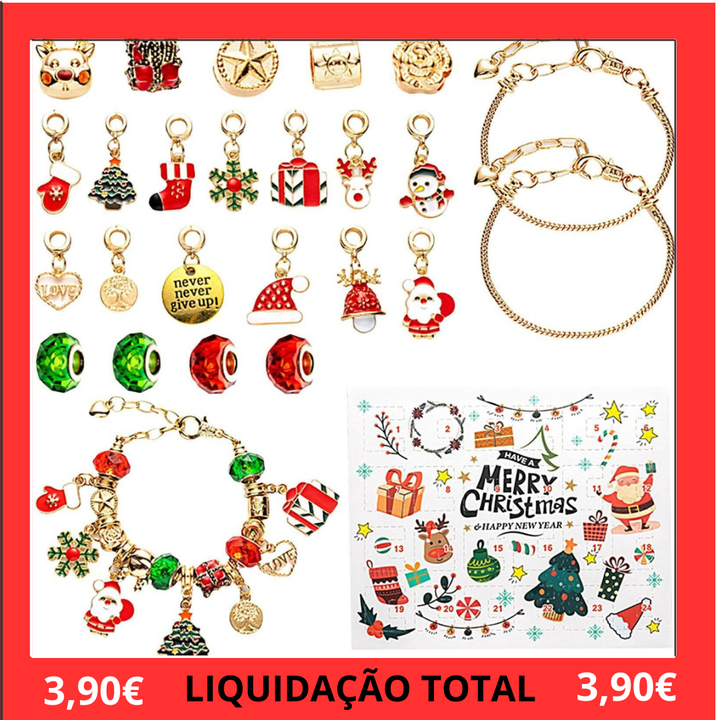 Calendário do Advento de Natal Pulseiras