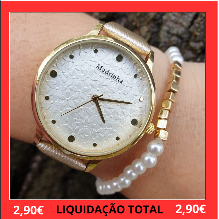 Relógio Madrinha Garden Ecopele