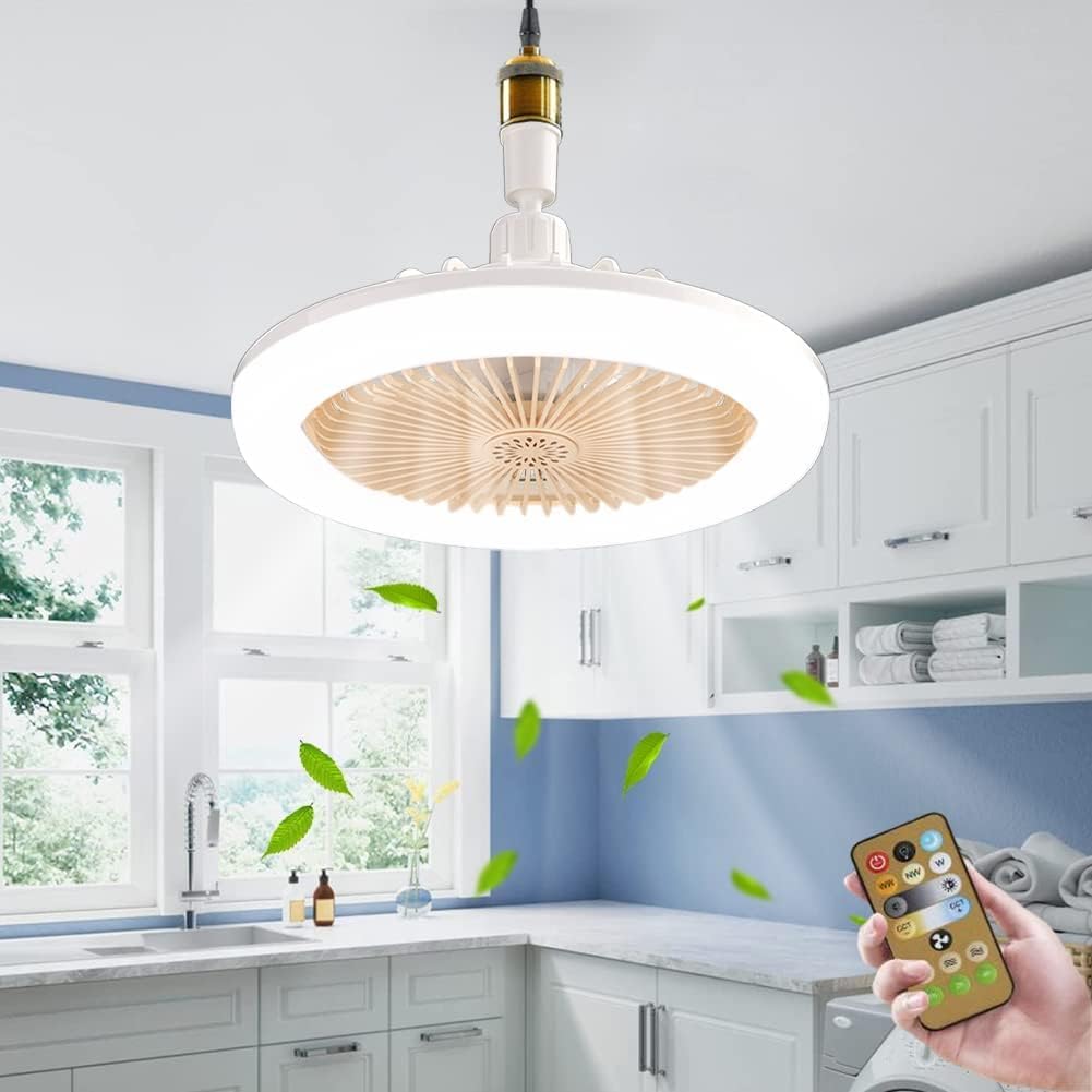 Ventilador de Teto 2 em 1 com Luz LED