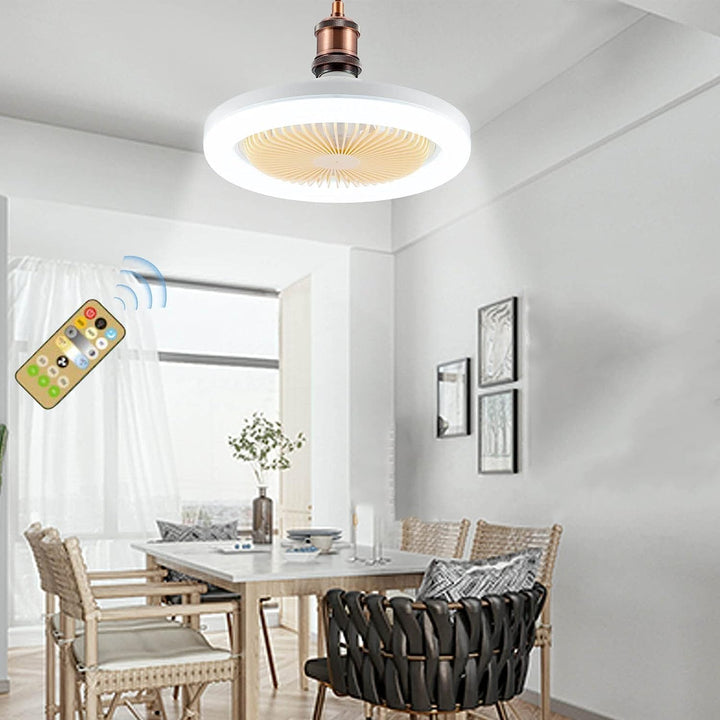 Ventilador de Teto 2 em 1 com Luz LED