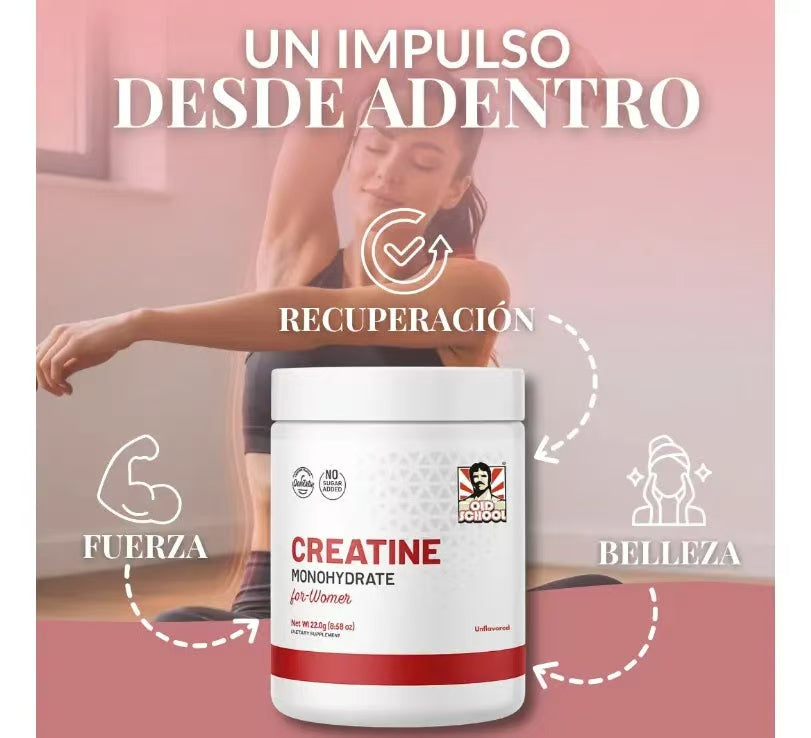 Suplemento de creatina para mujer - para crecimiento muscular magro, recuperación