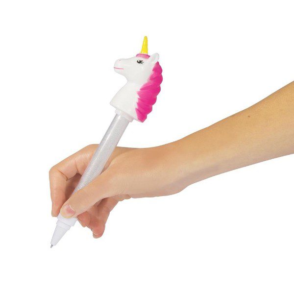 Caneta unicórnio com luz