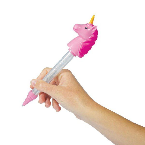 Caneta unicórnio com luz
