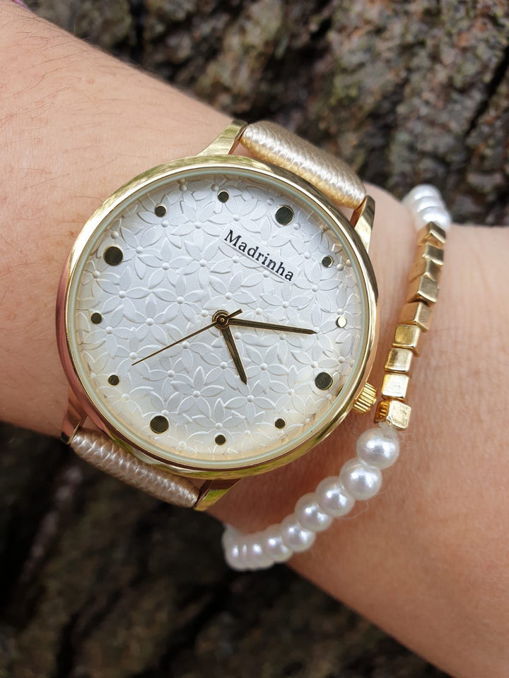 Relógio Madrinha Garden Ecopele