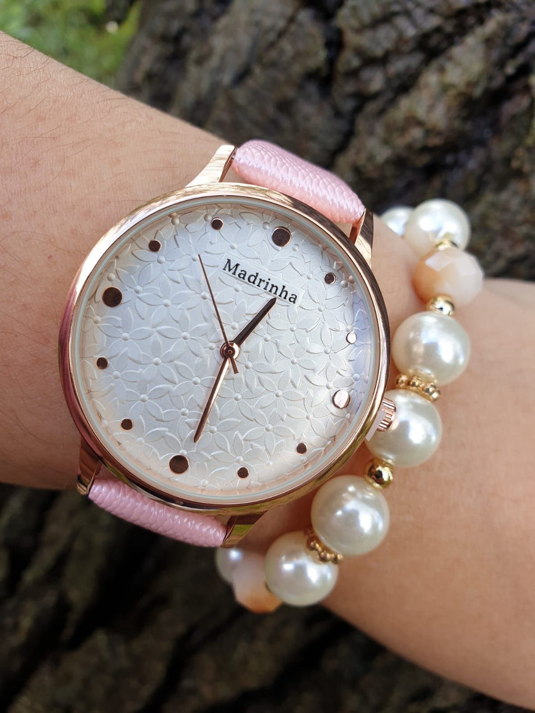 Relógio Madrinha Garden Ecopele