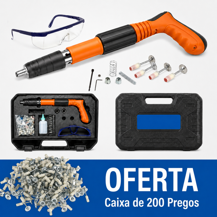 Pistola de Pregos Pro [ULTRA PRECISÃO] - OFERTA DE 200 PREGOS