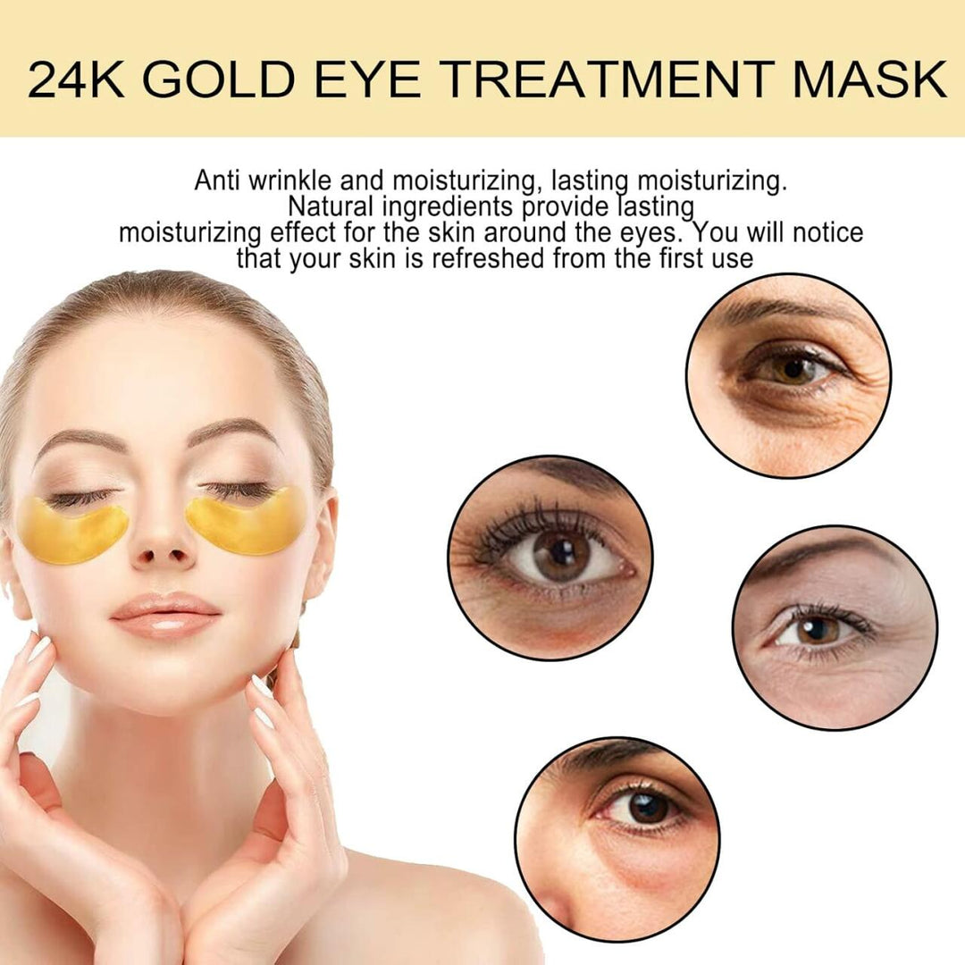 Adesivos de Ouro 24K para Olhos – 60 Unidades