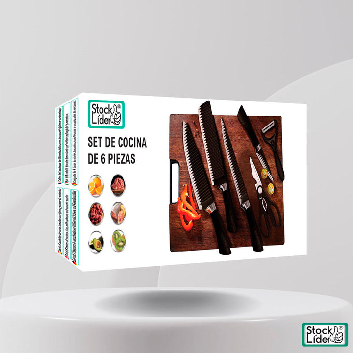 Conjunto de 6 Facas de Cozinha Premium