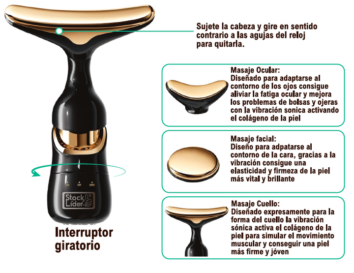 Massajador Facial 3 em 1